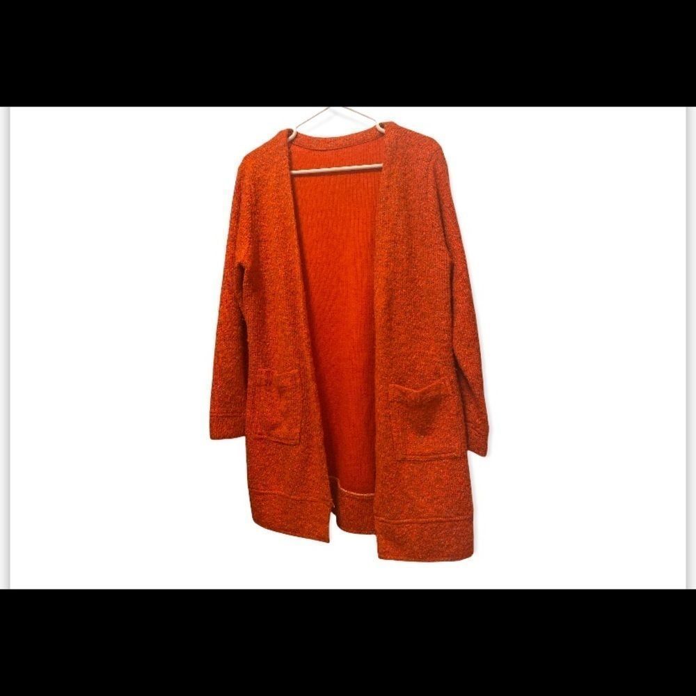 Handmade wool blend orange sweater size XL